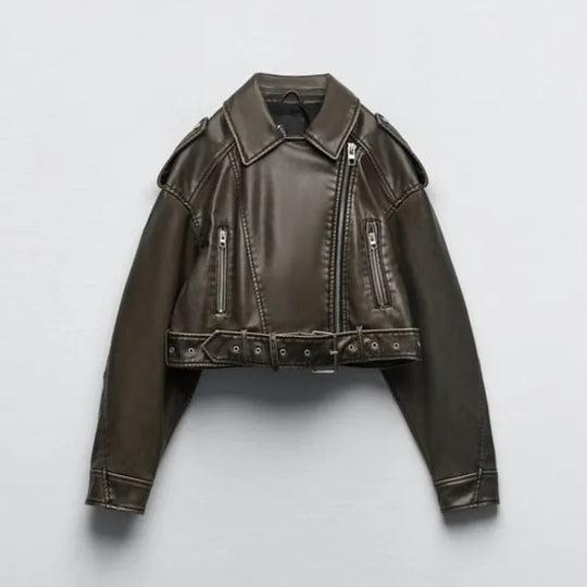 Kurze Bikerjacke Für Damen