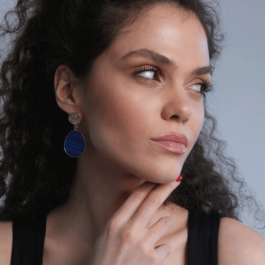 Schützende Ohrringe - Celestial Lapis | Shop Nory