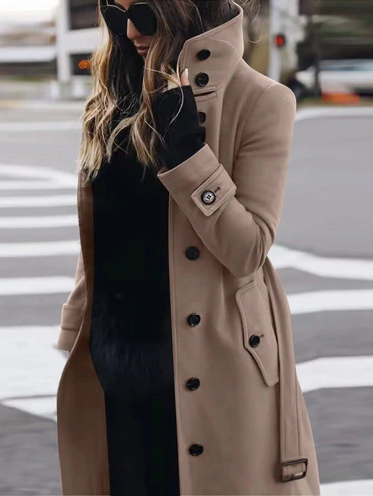 Lange wasserdichte Trenchcoat für Frauen