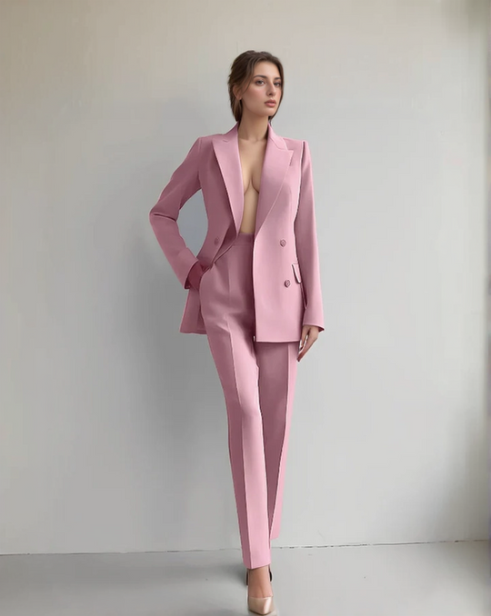stilvolle maßgeschneiderte Anzug - elegantes Blazer- und Hosen-Set für Frauen