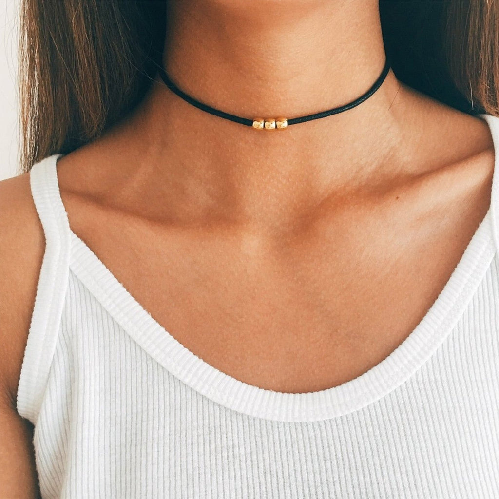 Einfache Perlen Choker Halskette | Shop Nory
