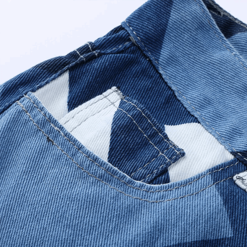 Strukturierte Damen Jeanshose mit Komfortablem Weitem Schnitt