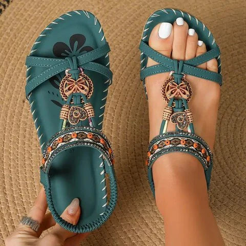 Boho Flache Sandalen