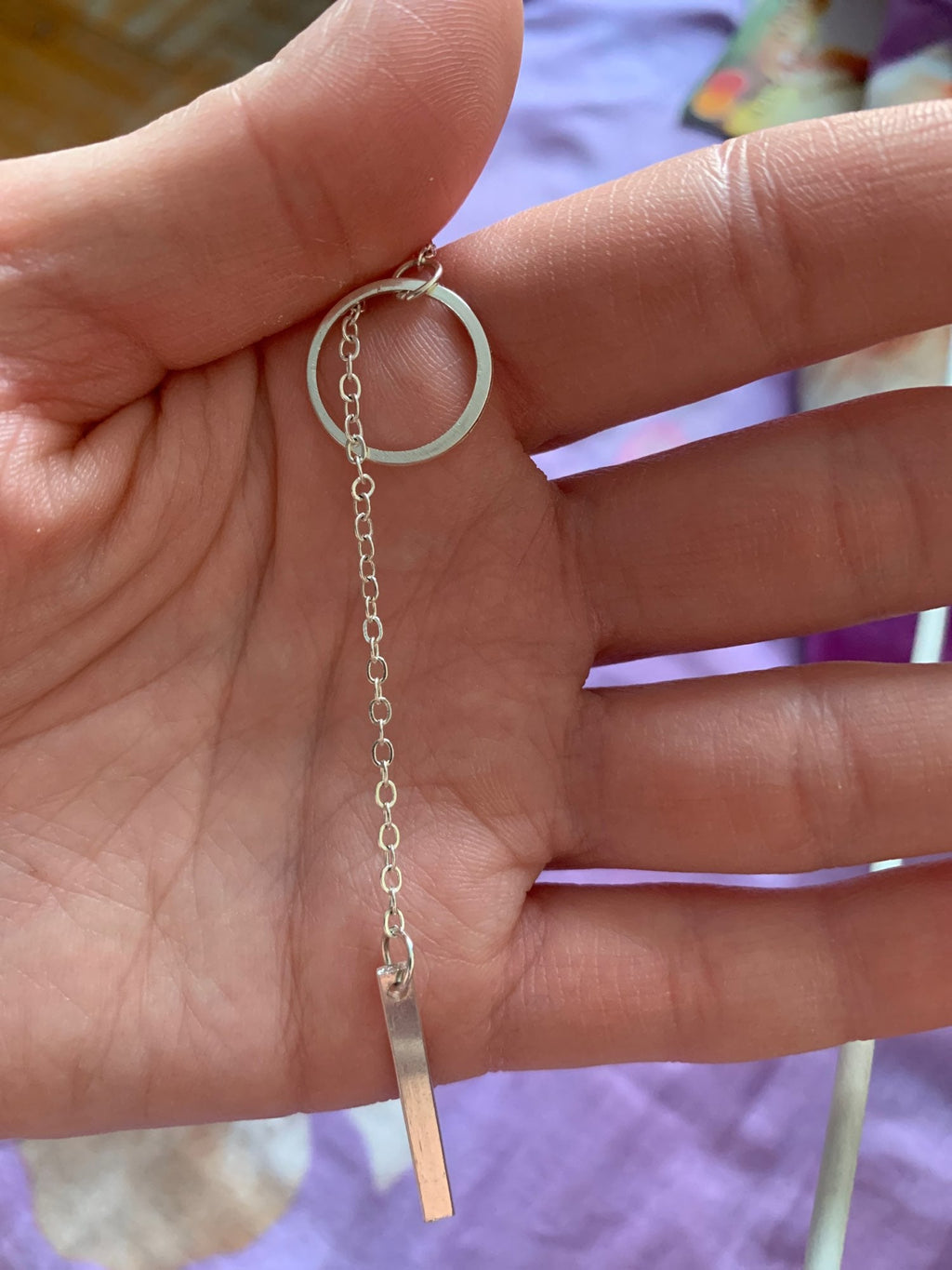 Damen Silber Bar Persönlichkeit Infinity Anhänger Choker Gliederkette Halskette | Shop Nory