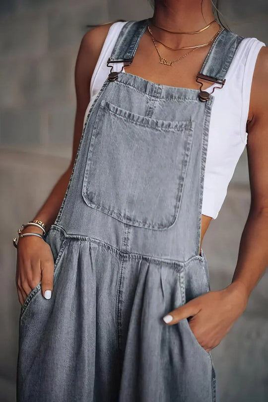 Armelloser Trendiger Denim-Overall für Damen