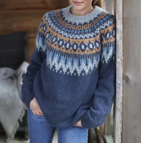 Pullover - Gemütlicher nordischer Strickpullover