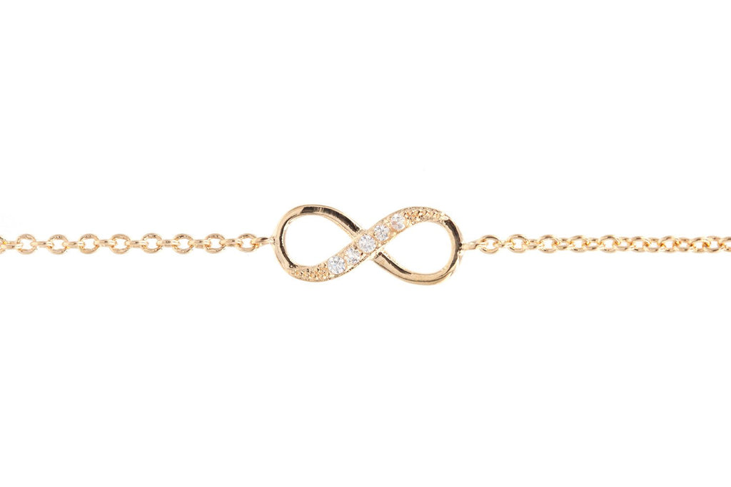 Unendliches Armband mit Zirkonia | 16 Karat vergoldet | Shop Nory