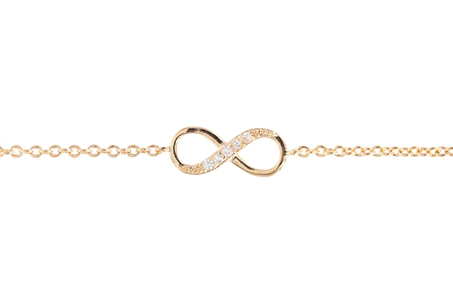 Unendliches Armband mit Zirkonia | 16 Karat vergoldet | Shop Nory