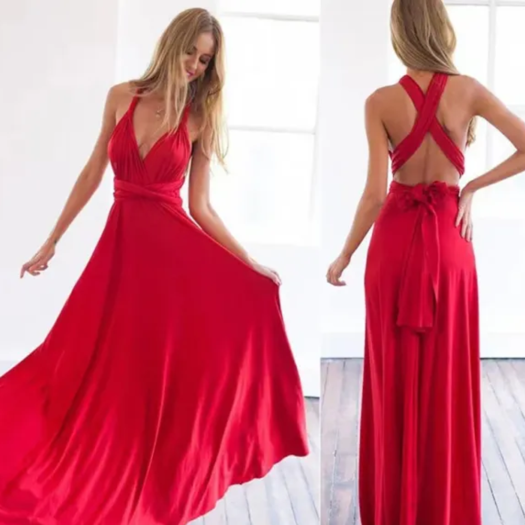 Elegantes Baumwoll Wickelkleid
