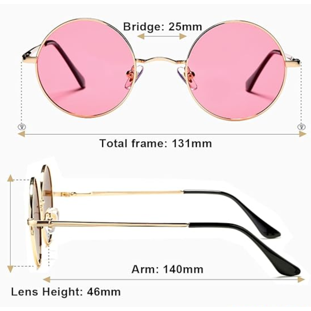 Runde Sonnenbrille Klassisches Design Leicht
