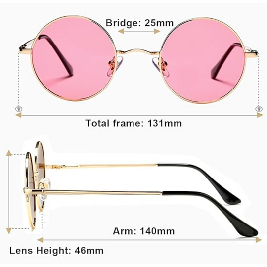 Runde Sonnenbrille Klassisches Design Leicht