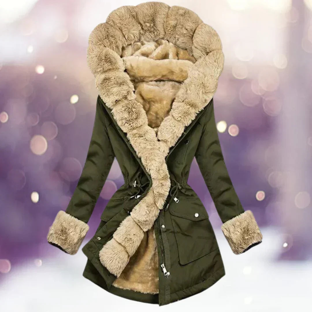Wintermantel mit Fellfutter für Damen