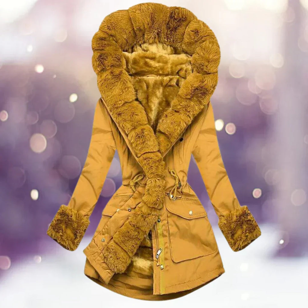 Wintermantel mit Fellfutter für Damen