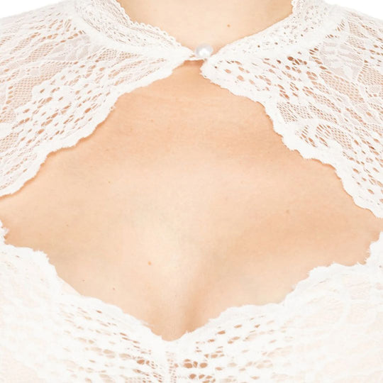 Shop Nory | Dirndlbluse mit Spitzenmuster und Verführerischem Ausschnitt für Oktoberfest