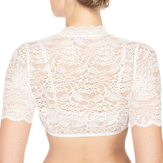 Shop Nory | Dirndlbluse mit Spitzenmuster und Verführerischem Ausschnitt für Oktoberfest
