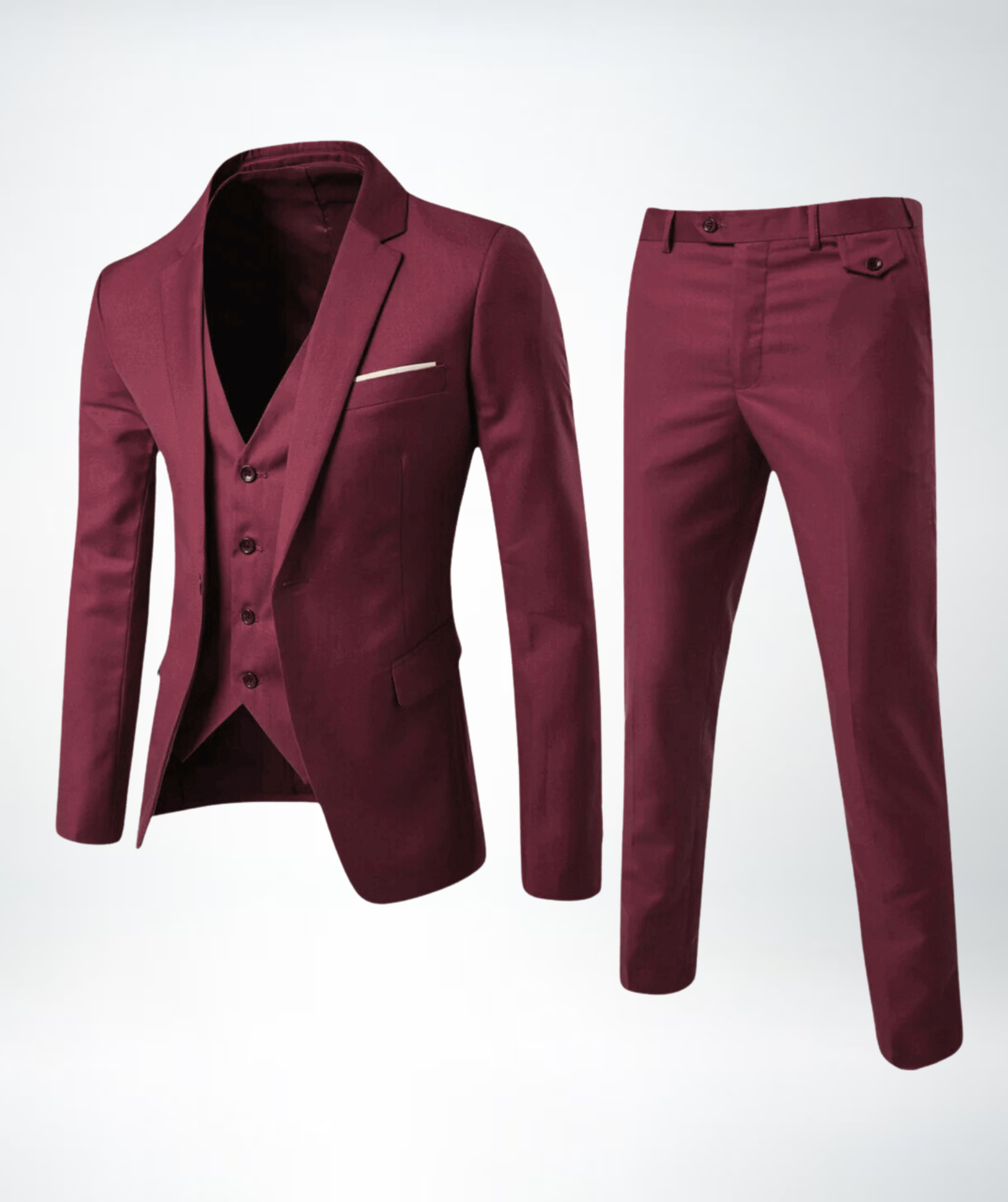 Herren Slim Fit Business Anzug 2-teilig – Sakko & Hose