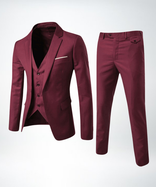 Herren Slim Fit Business Anzug 2-teilig – Sakko & Hose