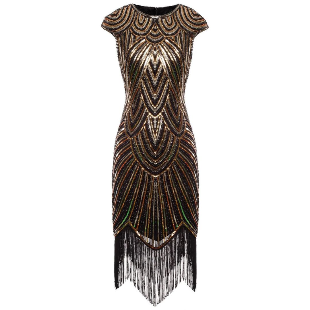 1920Er Gatsby-Stil Glitzerndes Kleid