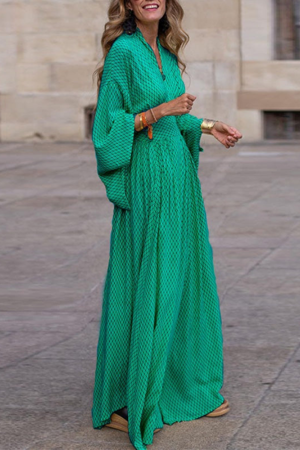 Elegantes Maxikleid mit Glockenärmeln