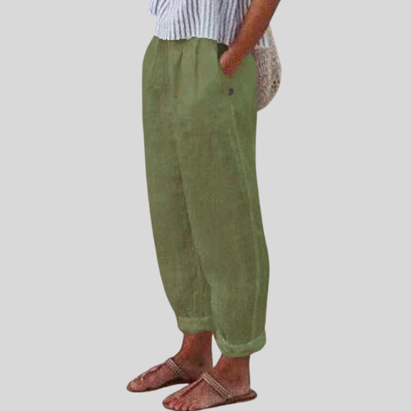 Leichte hose mit Seitentaschen