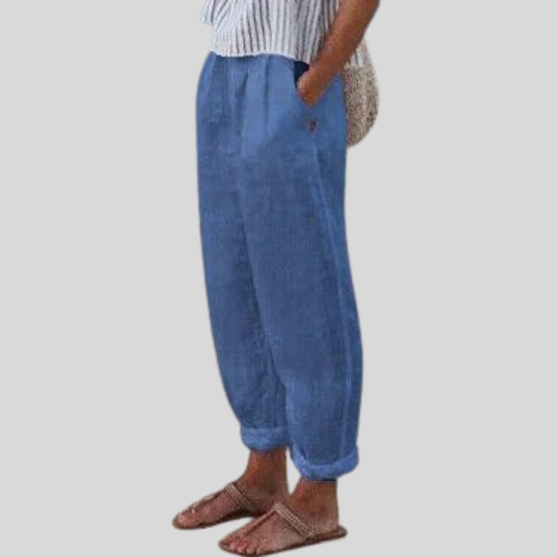 Leichte hose mit Seitentaschen