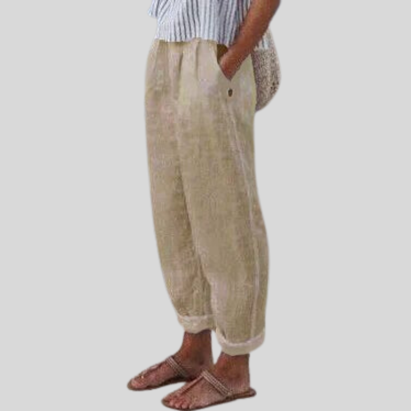 Leichte hose mit Seitentaschen