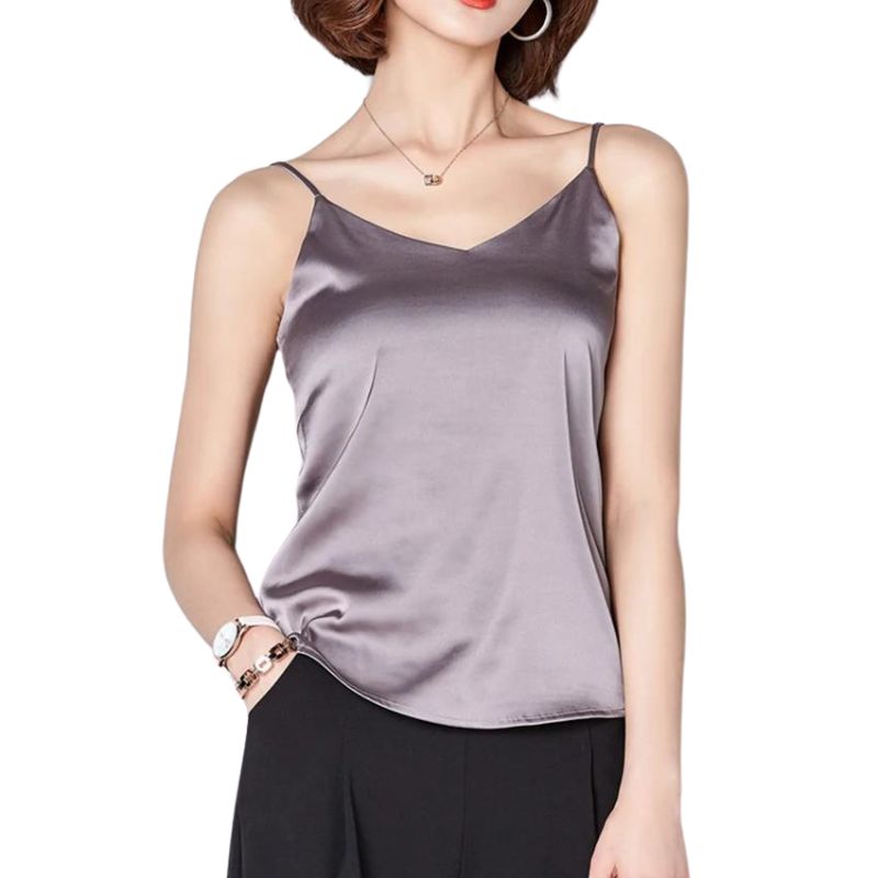 Shopnory | Neck Satin Crop Top Damen