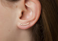 Vergoldete Ohrklemmen mit Strass – Moderne Eleganz mit funkelndem Glanz | Shop Nory