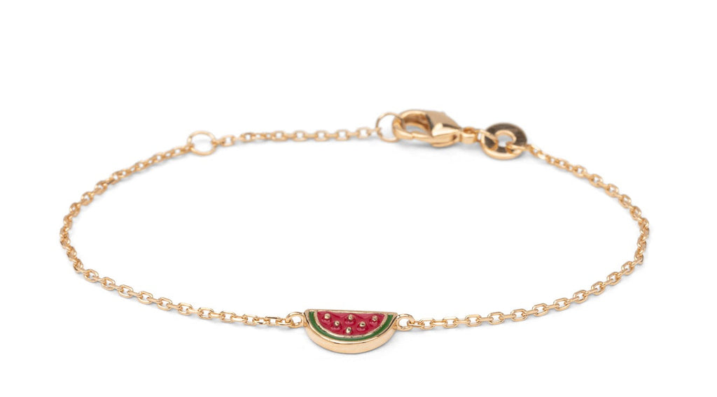 Vergoldetes Kinderarmband mit Wassermelonen-Anhänger – Fröhlicher Schmuck für die Kleinen | Shop Nory
