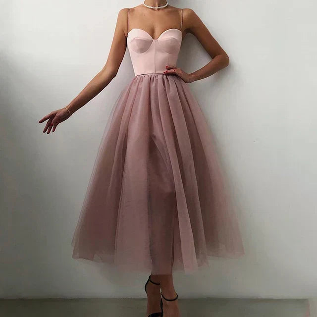 Elegantes Tüll Korsett Abendkleid für Damen