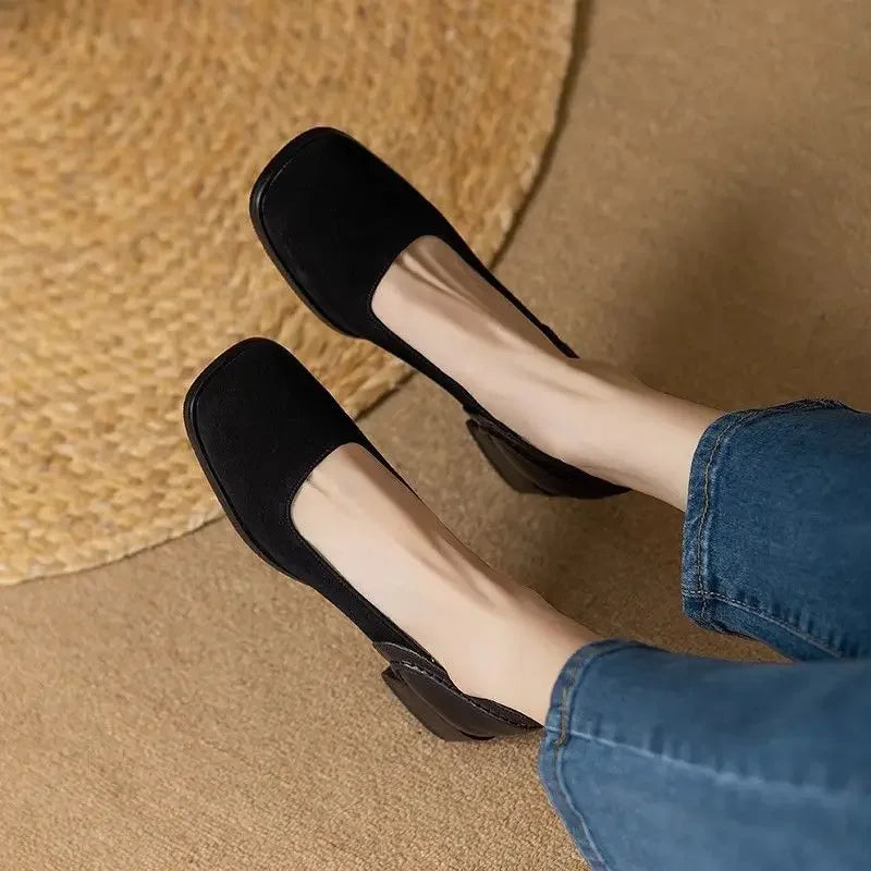 Stylische Füße Sommer Leder Ballerinas Shopnory