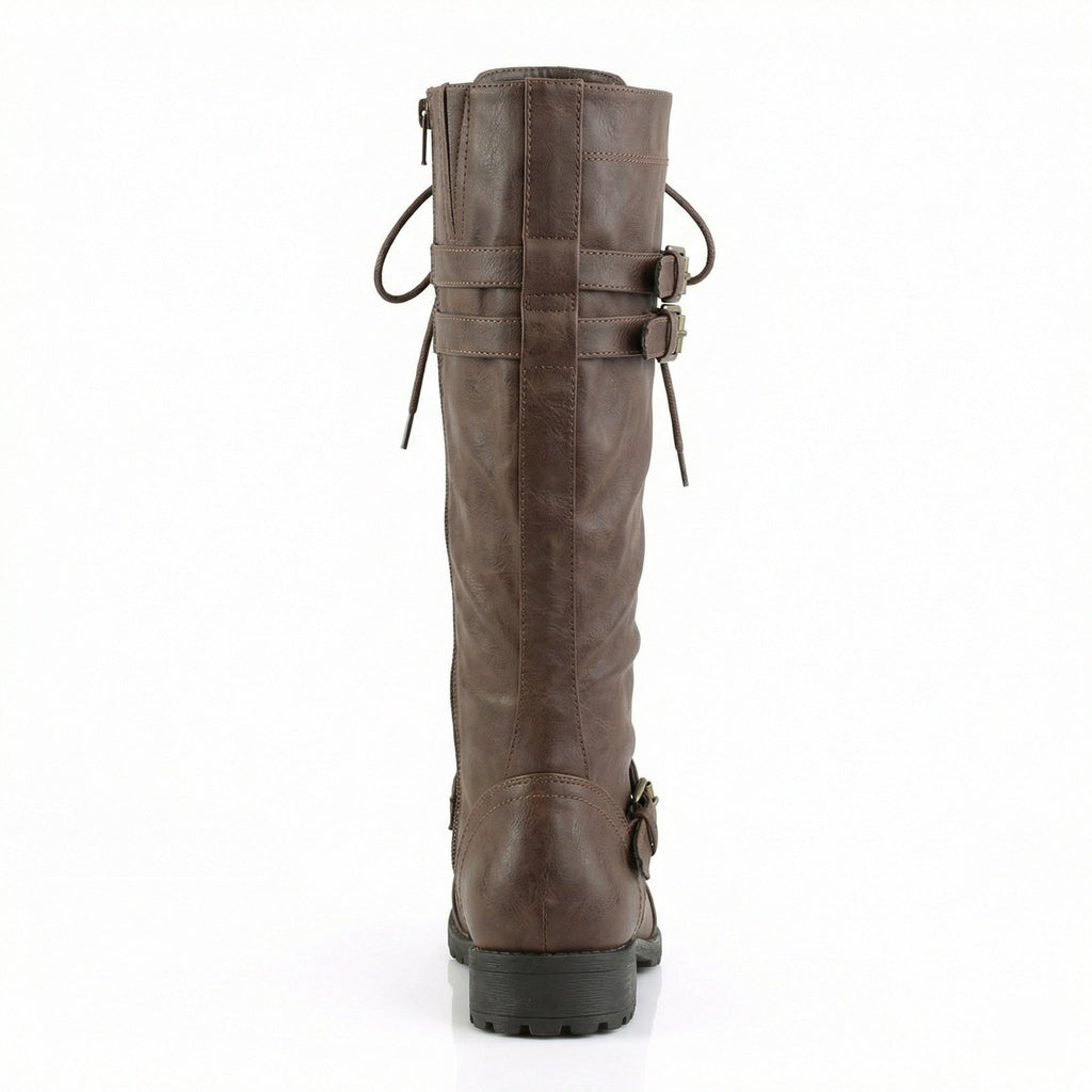 Retro-Schnürstiefel mit Schnalle