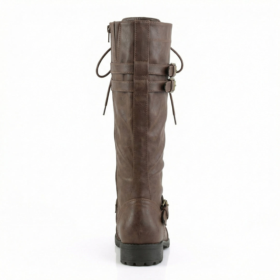 Retro-Schnürstiefel mit Schnalle