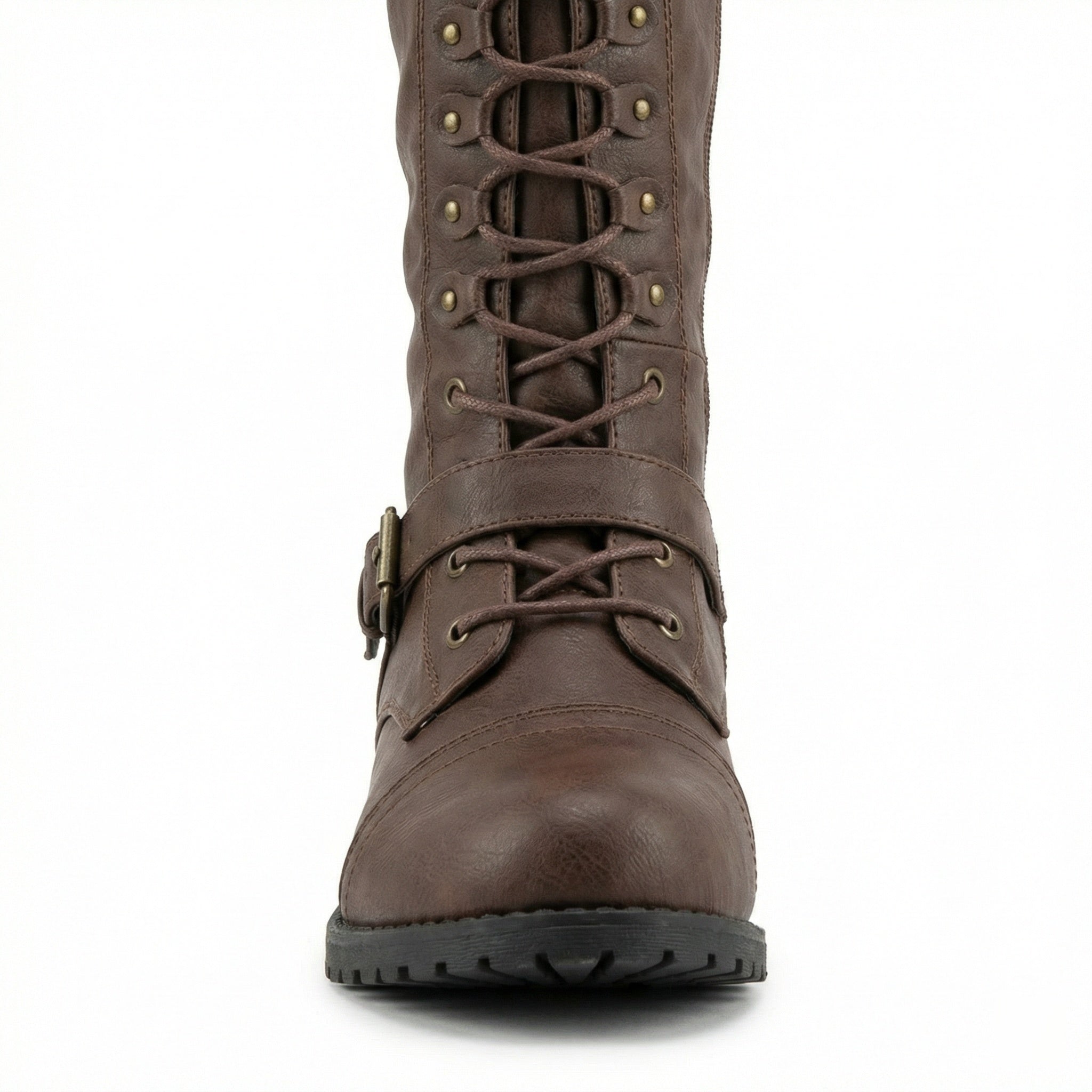 Retro-Schnürstiefel mit Schnalle