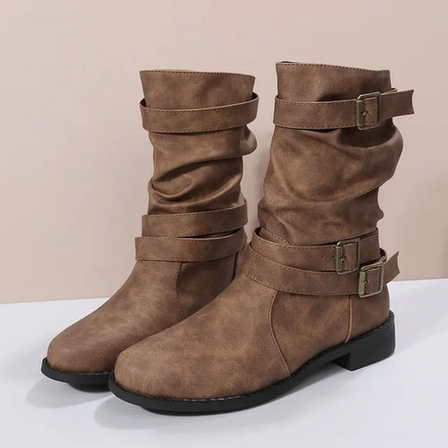 Shopnory | Kniehohe Retro-Stiefel