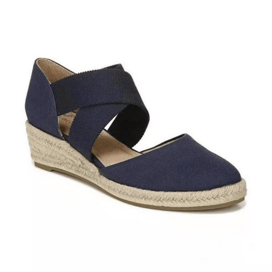 Kreuzband Espadrilles mit Geflochtenem Seil und Keilsohle