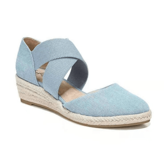 Kreuzband Espadrilles mit Geflochtenem Seil und Keilsohle
