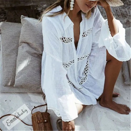 Spitzen-Strandkleid als Überwurf