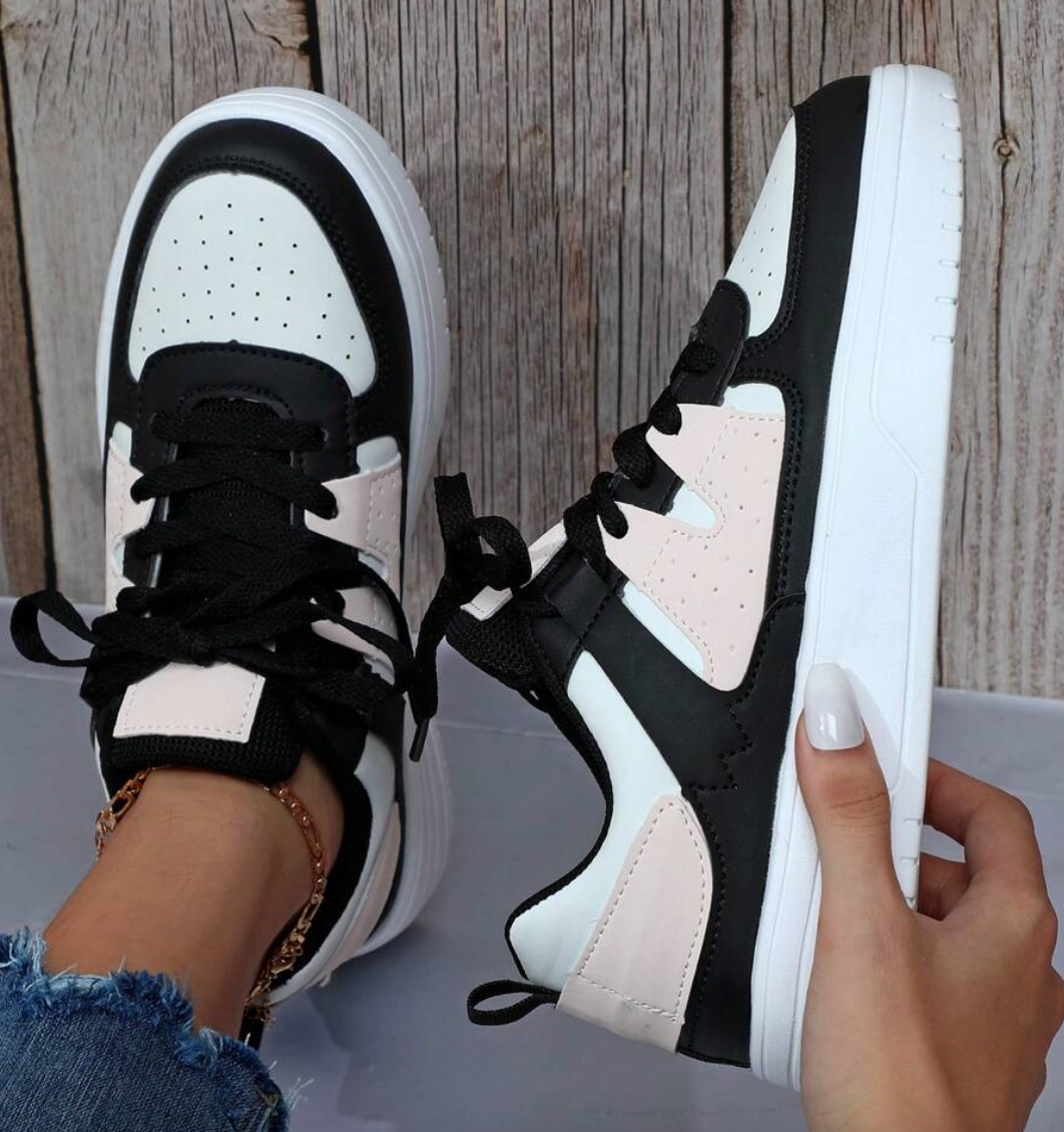 Damen Sneakers Leopard Muster Trendy