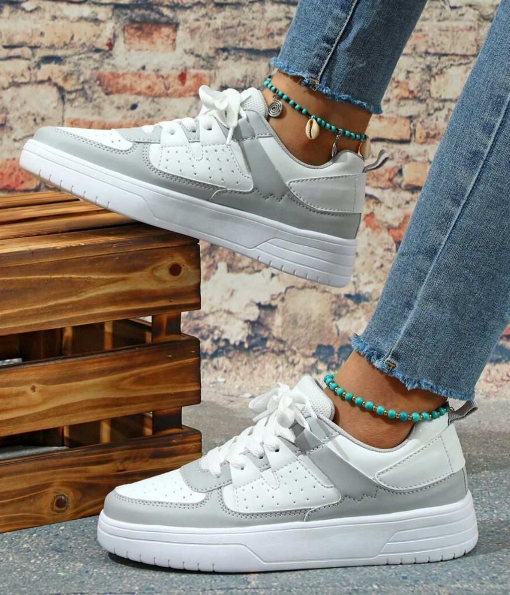 Damen Sneakers Leopard Muster Trendy