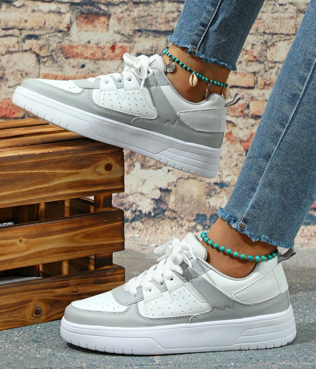 Damen Sneakers Leopard Muster Trendy