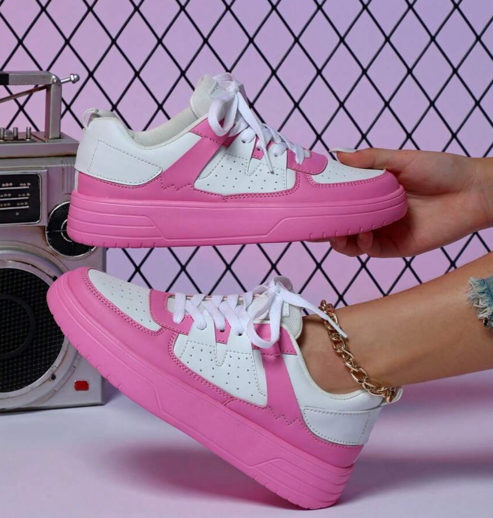 Damen Sneakers Leopard Muster Trendy