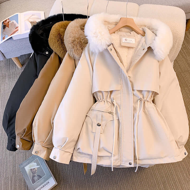 Gepolsterte Jacke Damen - Lange Winterjacke Damen