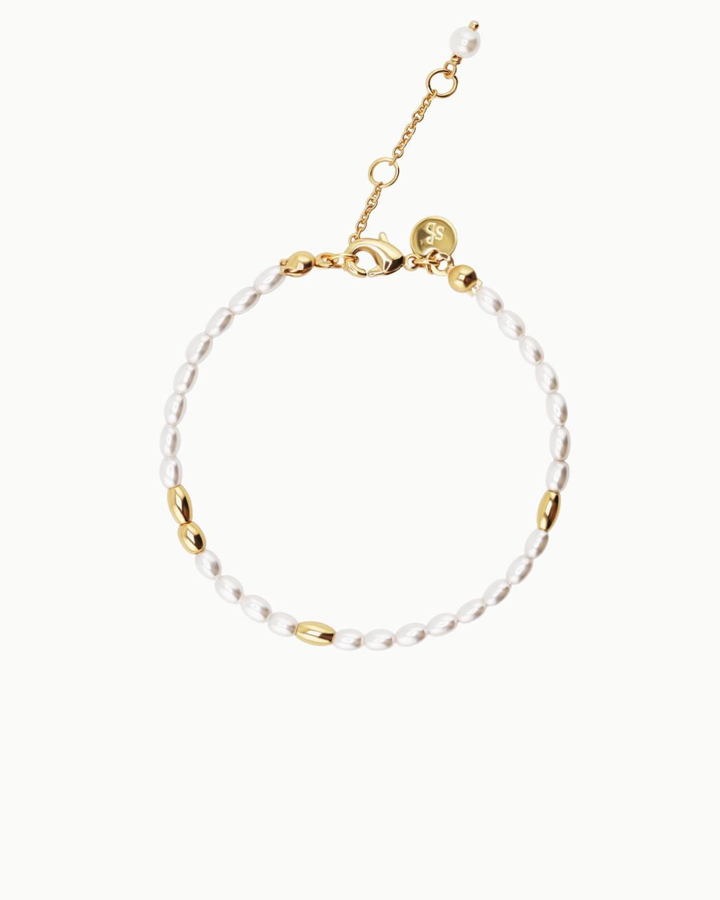 Luxe Bella Süßwasserperlen Goldkette Armband | Shop Nory