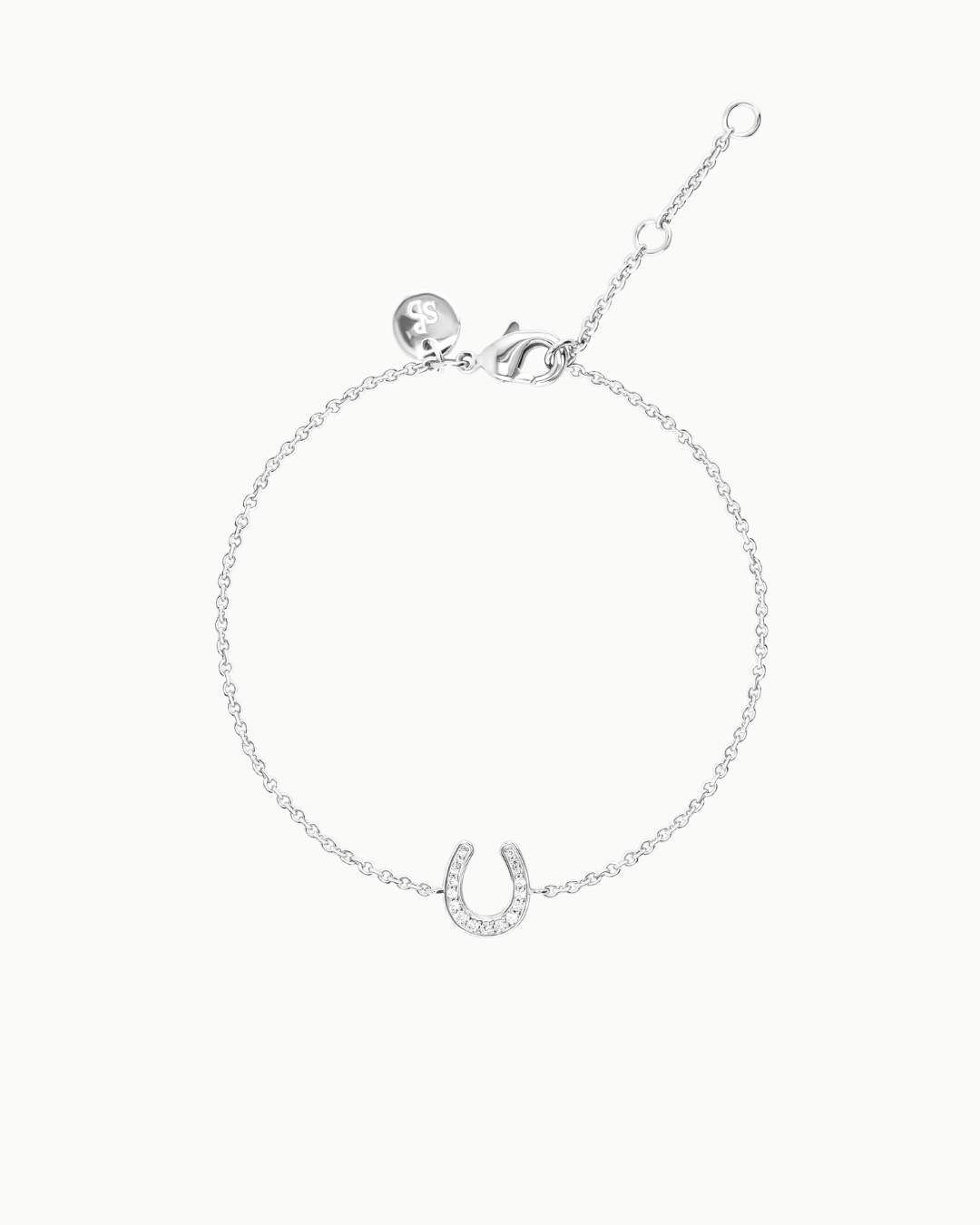 Glückliche Hufeisen-Kristall S925 Charm-Armband | Shop Nory