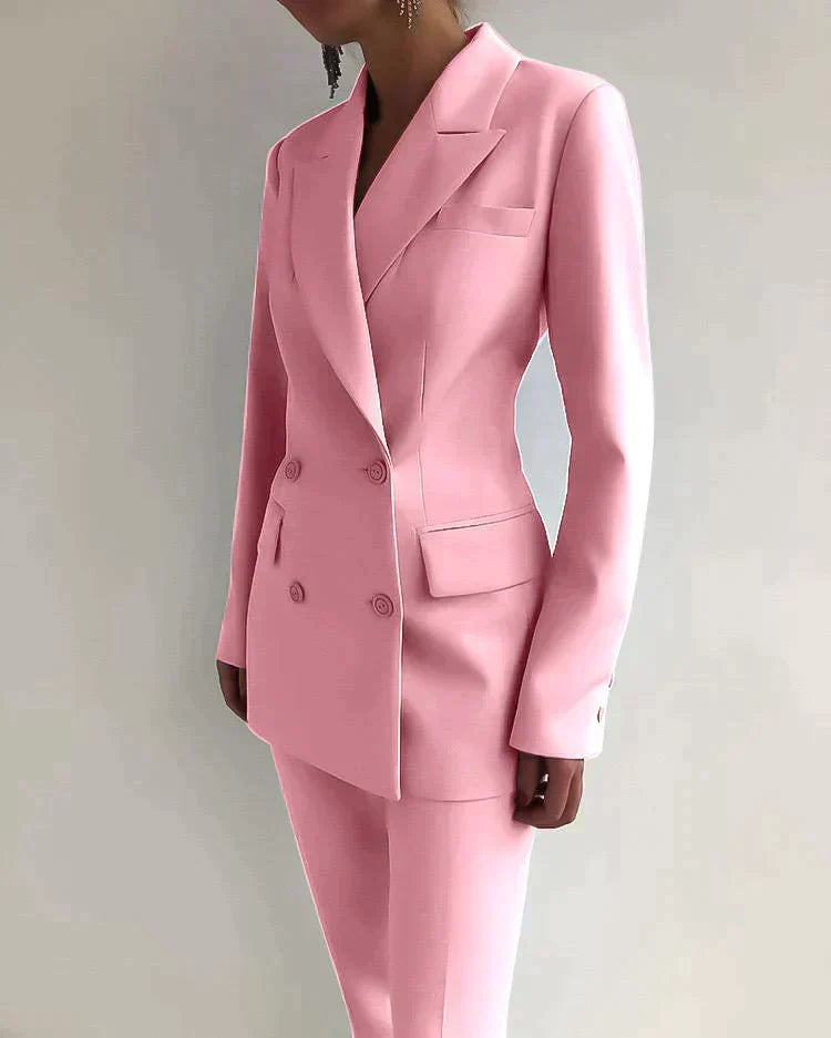 Anzug Damen Eleganter Blazer & Hosen Set