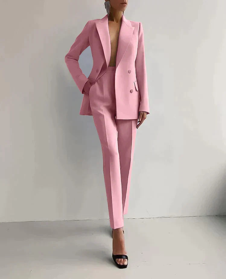 Anzug Damen Eleganter Blazer & Hosen Set
