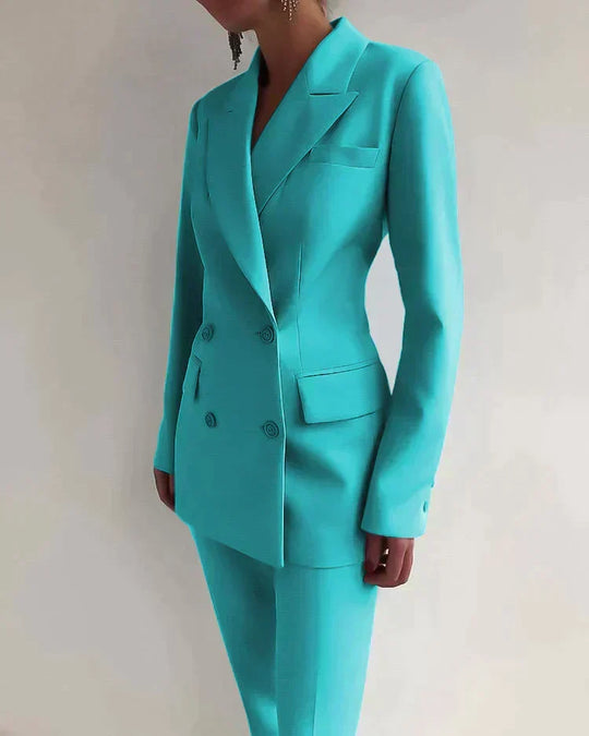 Anzug Damen Eleganter Blazer & Hosen Set