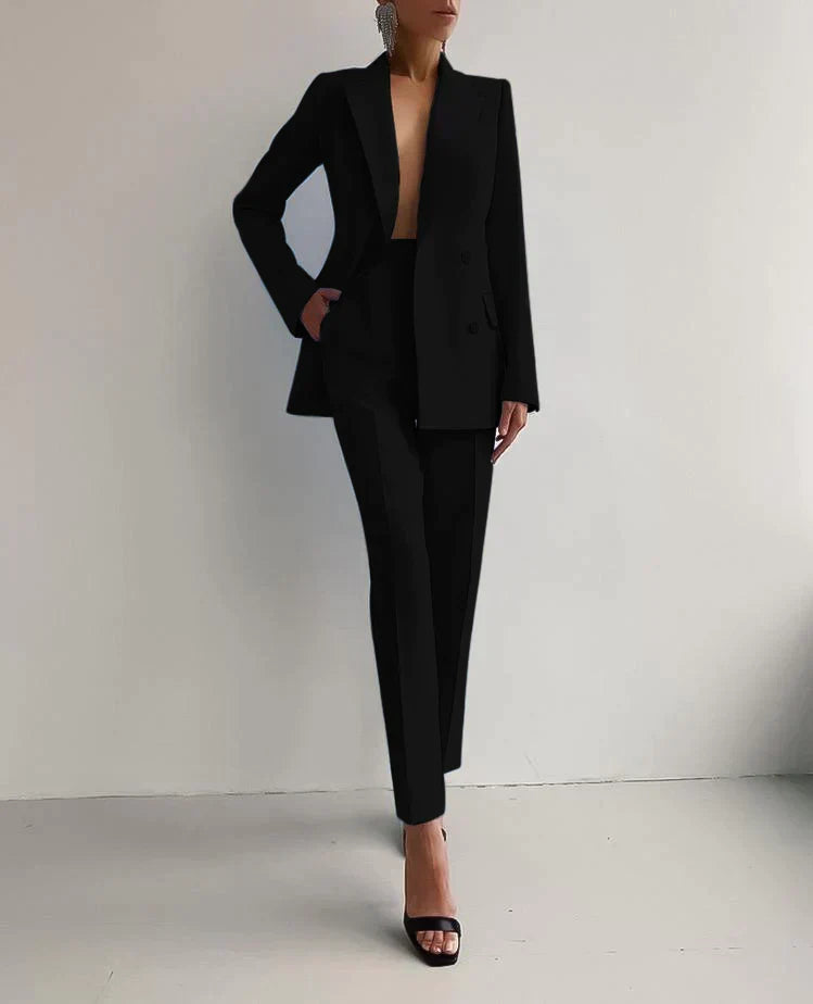 Anzug Damen Eleganter Blazer & Hosen Set