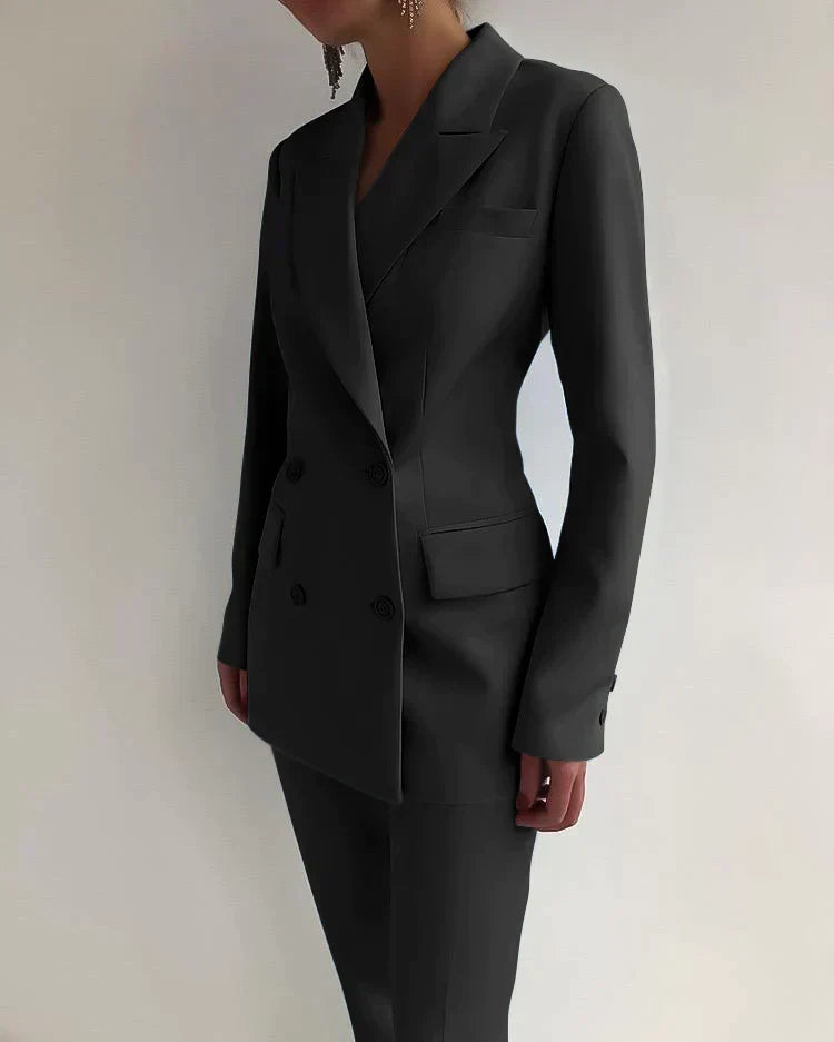 Anzug Damen Eleganter Blazer & Hosen Set